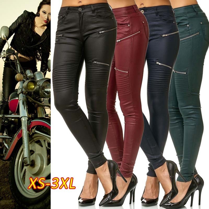 womens skinny leather jeans