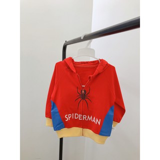 Kids Superhero Coat With Mask Spiderman Kot Hoodie Batman Zipper