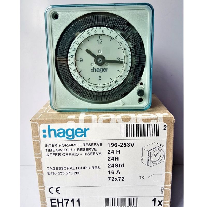 TIMER SWITCH HAGER EH711 / SHNEIDER ELECTRIC angled plug round 5 pin
