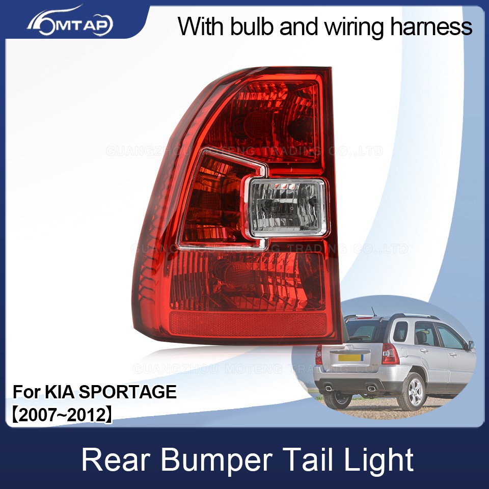 MTAP Car Accessories Tail Lamp Tail Light For KIA SPORTAGE 2007 2008 2009 2010 2011 2012 Rear Brake Light Stop Lamp With Bulbs