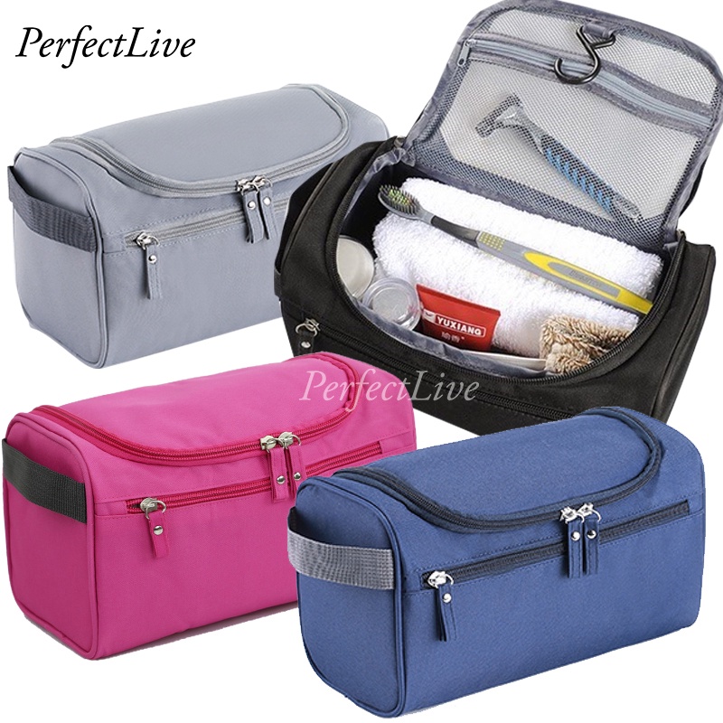 Perfectlive Travel Toiletry Pouch Large Organizer Hanging Bag Men Women ...