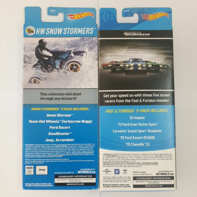 hot wheels snow stormers 5 pack