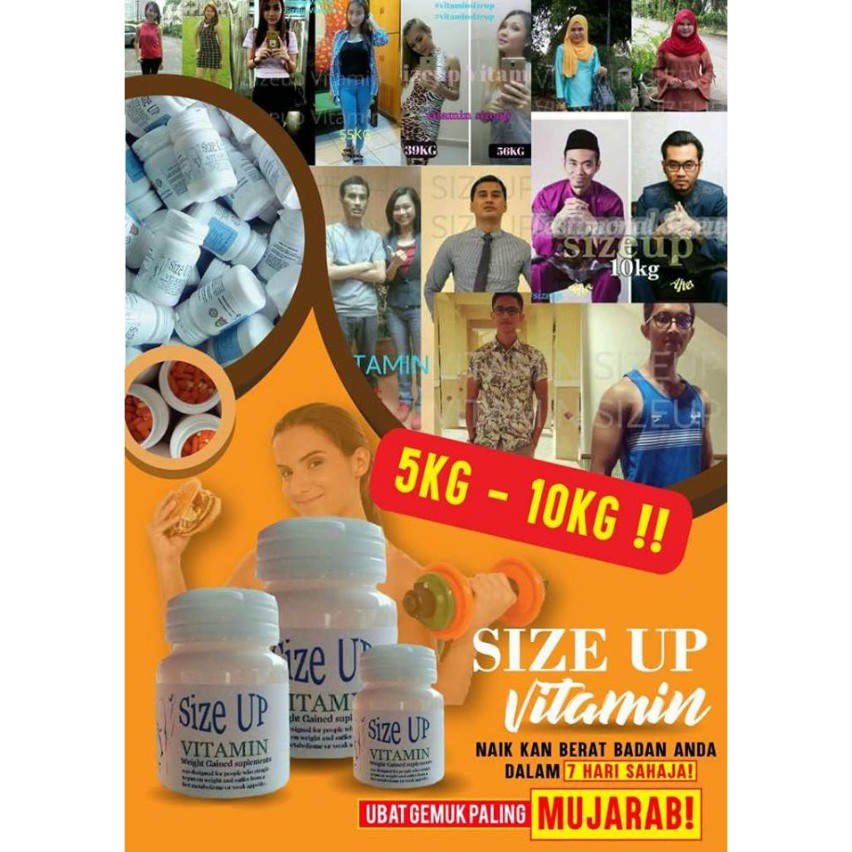 Sizeup Vitamin Ubat Gemuk Fast Result Shopee Malaysia