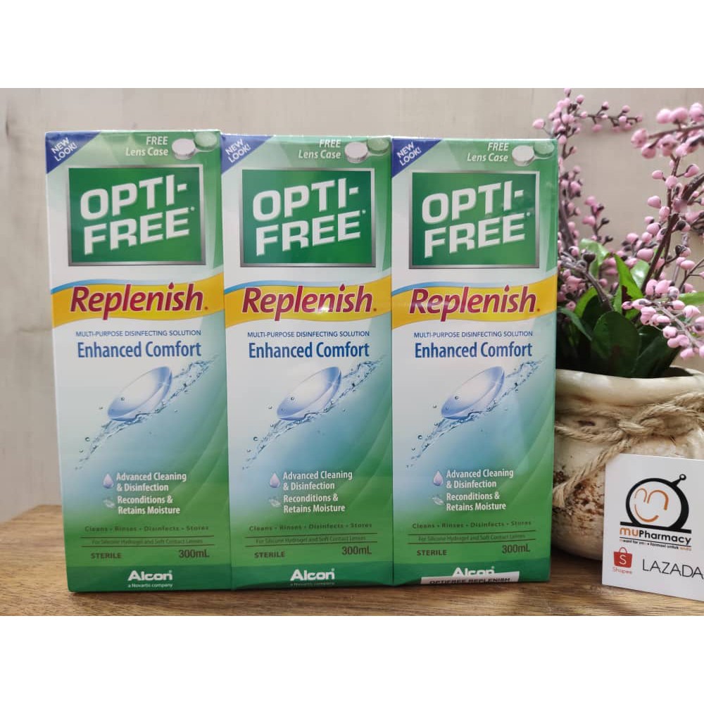 Alcon OptiFree Replenish Multipurpose Contact Lens Solution 3x300ML