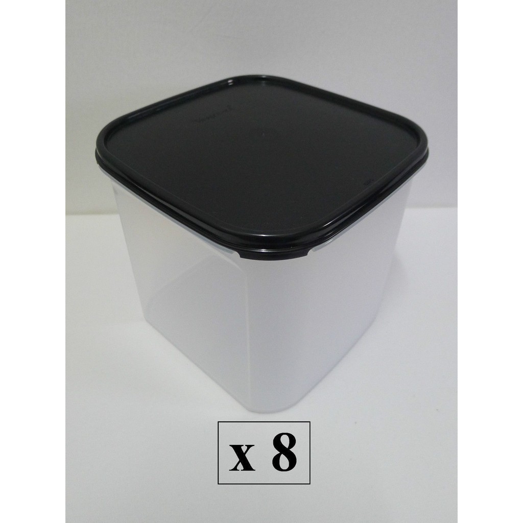 Tupperware 6x Modular Mates Mm Oval Square Black Seal Storage Container for sale online 