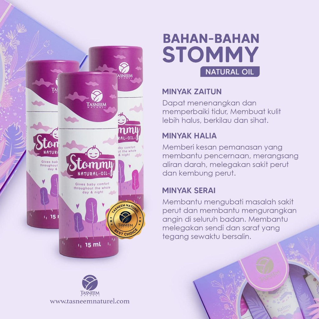 Stommy Oil Minyak Telon Tasneem Naturel Jaundis Kembung Sembelit | Shopee Malaysia