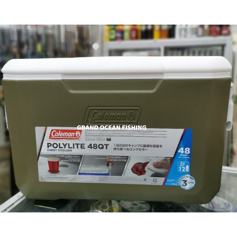 [ READY STOCK !!! ] COLEMAN COOLER BOX 48QT OLIVE JAPAN / CREAM JAPAN
