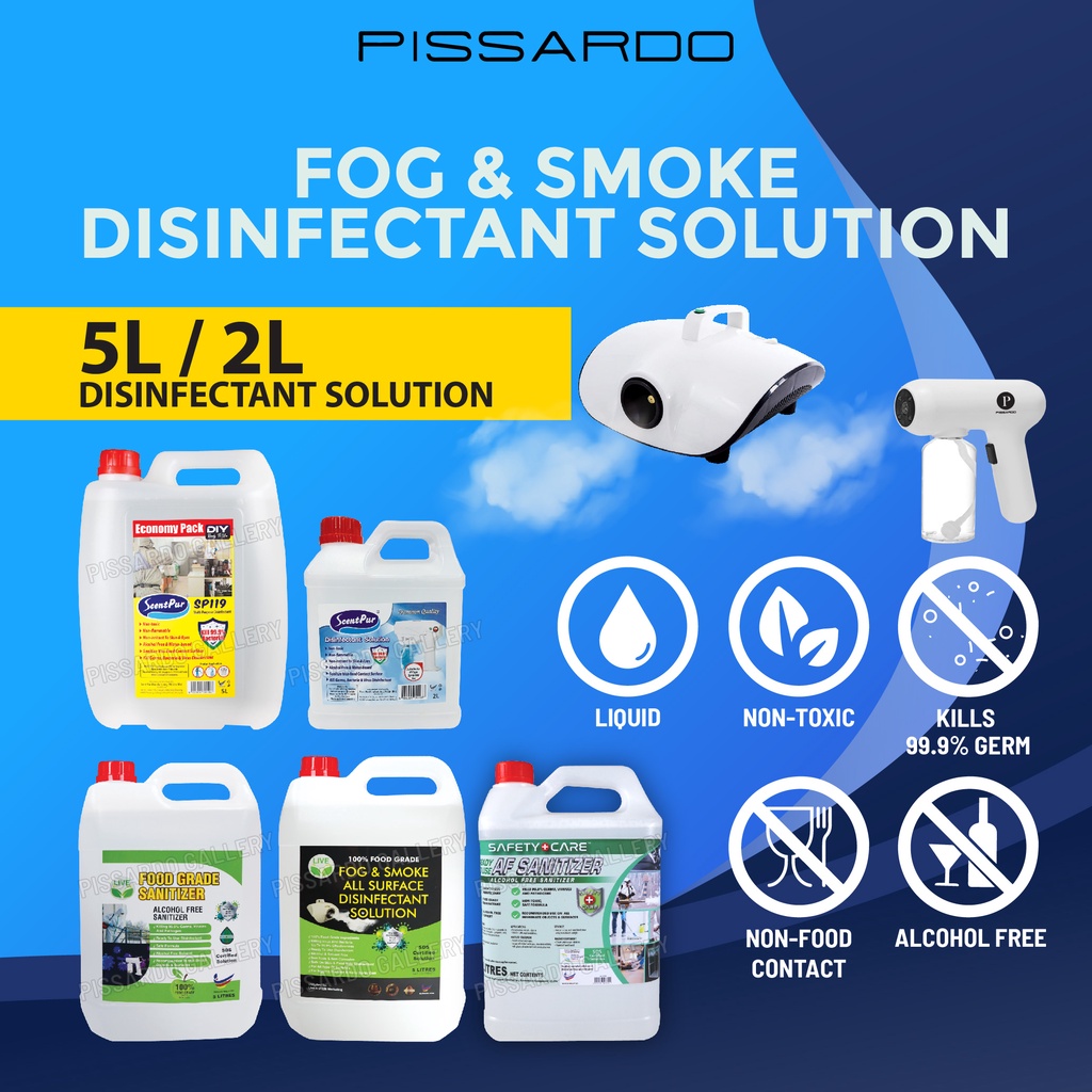 【Automizer Spray Gun Disinfectant Solution】2L&5L ScentPur/5L Prodec/5L Live4U Disinfectant