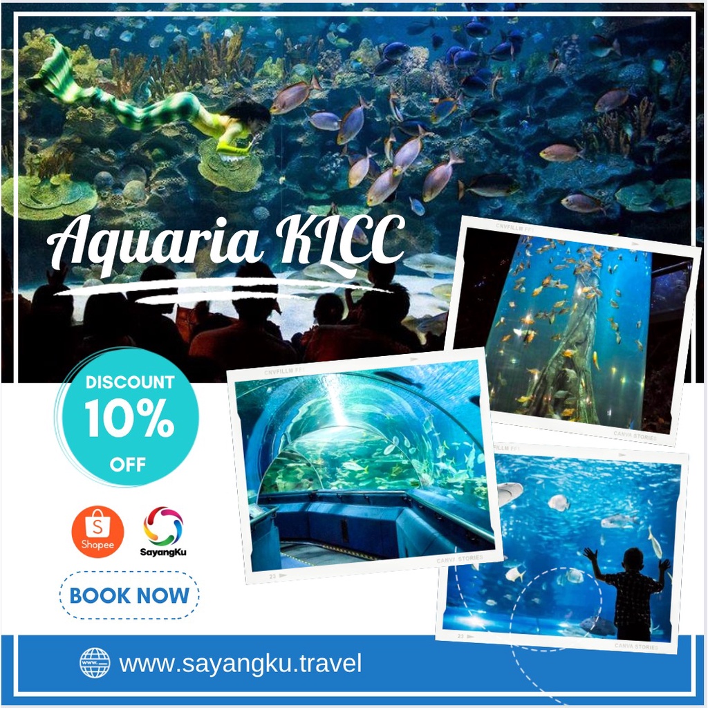 (TOP TRAVEL IN KUALA LUMPUR) AQUARIA KLCC Kuala Lumpur Ticket Shopee