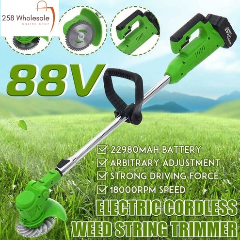 88V Electric Grass Trimmer Cutter Lawn Garden Tools Mesin Potong Rumput Lawn Mower Multi-Function Mower