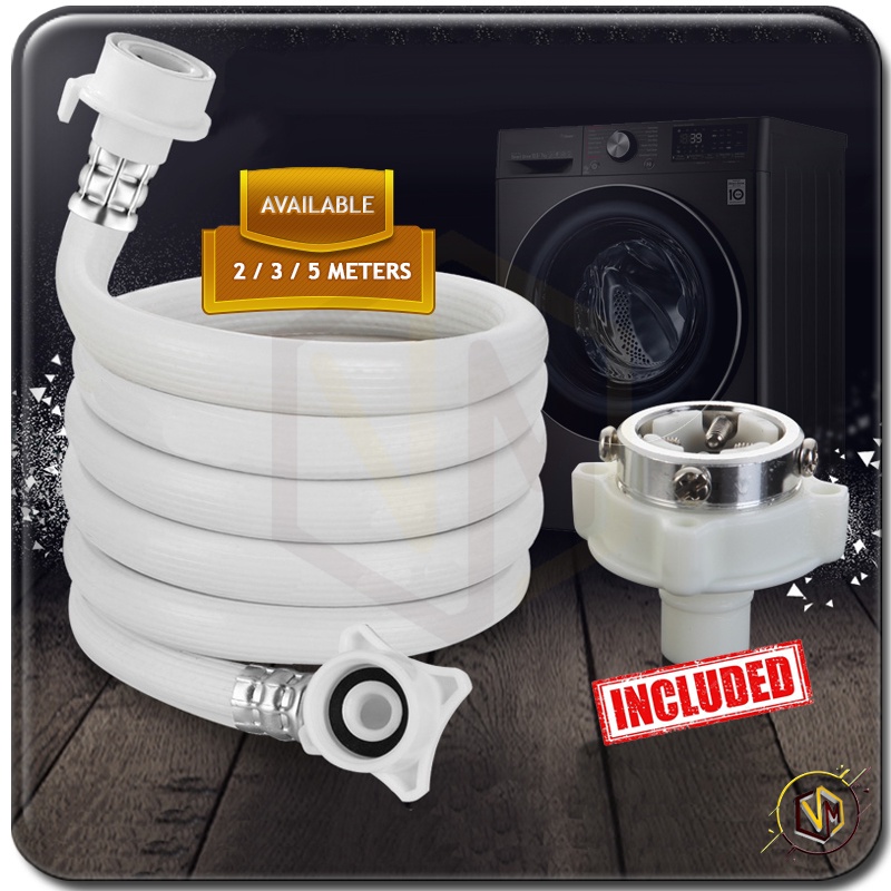 Inlet Hose Washing Machine Pipe Connector Hos Air Masuk Mesin Basuh 2M