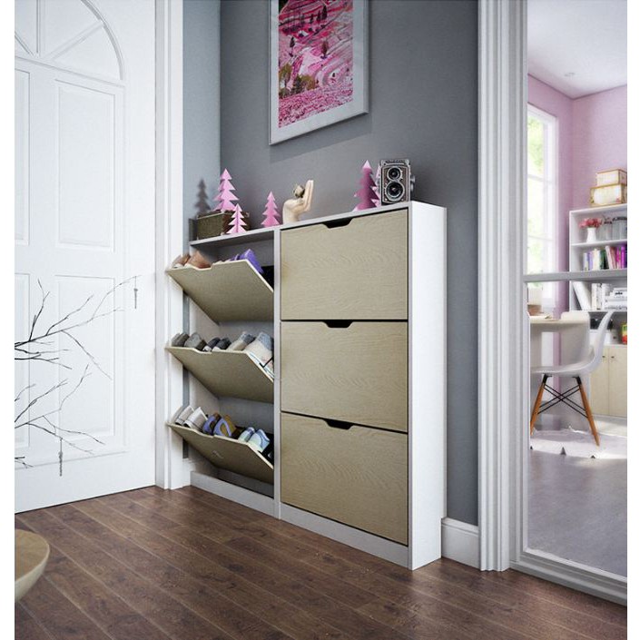 Modern Door Dump Slim Shoe 17cm Slim Large Cabinet Shopee Malaysia