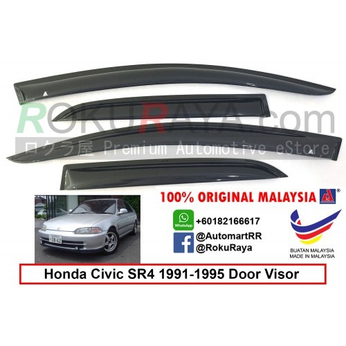 Honda Civic Eg Sr4 4door 1991 1995 Ag Door Visor Small 7cm Width Shopee Malaysia