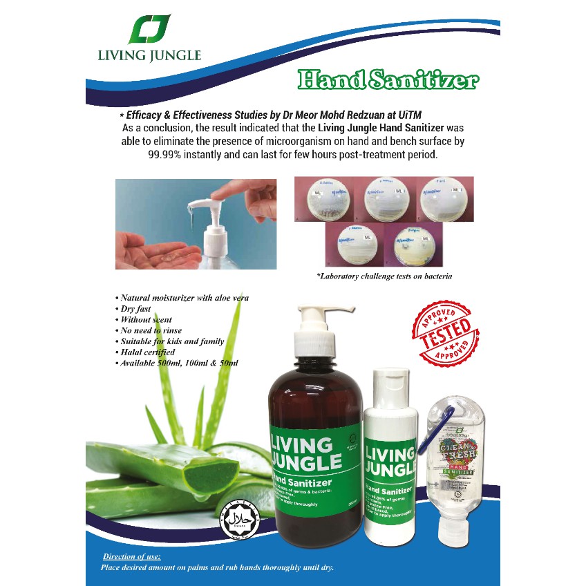 Living Jungle Hand Sanitizer 100ml Shopee Malaysia