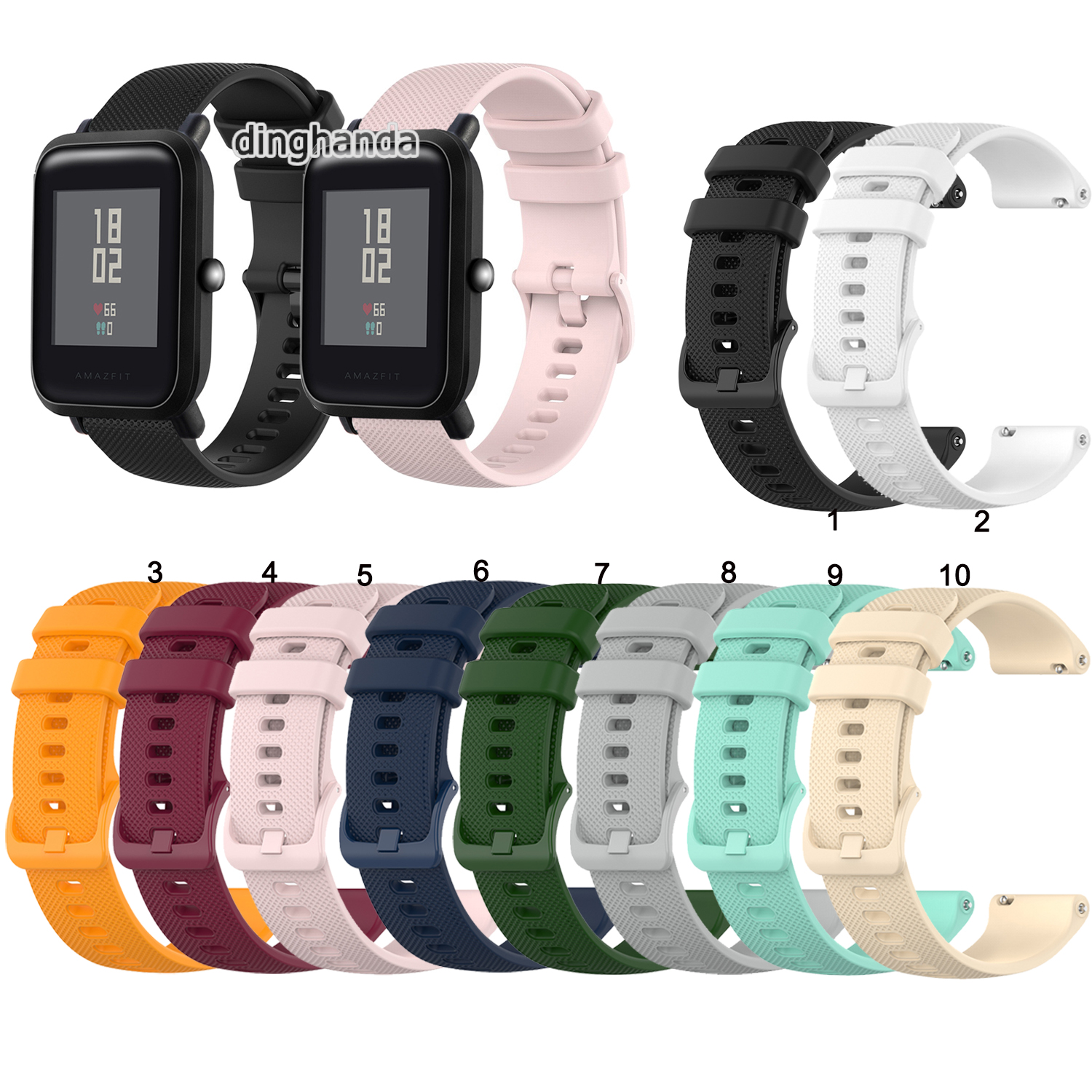 Silicone Strap Watch Band For Huami Amazfit Bip Lite Bip S U Shopee Malaysia
