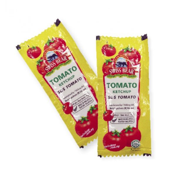 SWISS BEAR TOMATO SAUCE SACHET 100'S X 9GM (Expiry 18/8/2021) Shopee