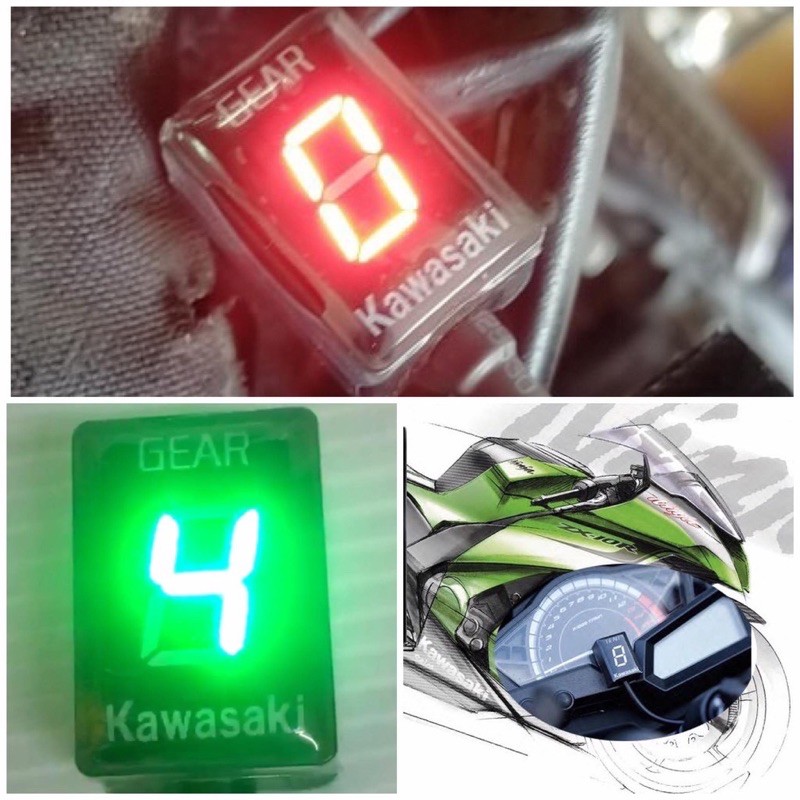 Kawasaki gear indicator digital display ninja 250 fi ninja 400 ninja