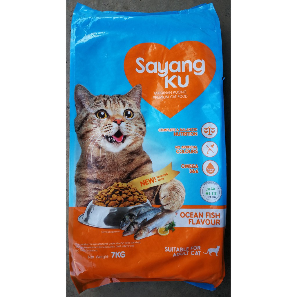 PALING MURAH : SAYANGKU Cat Food Ocean Fish 7kg (1 GUNI 1 ORDER, 2 