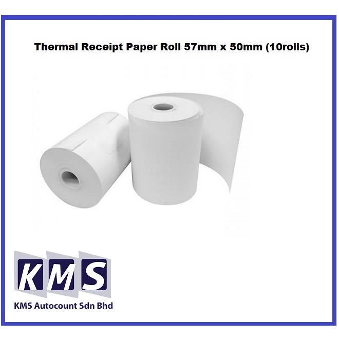 Thermal Receipt Paper Roll 57mm x 50mm (10rolls) Shopee Malaysia
