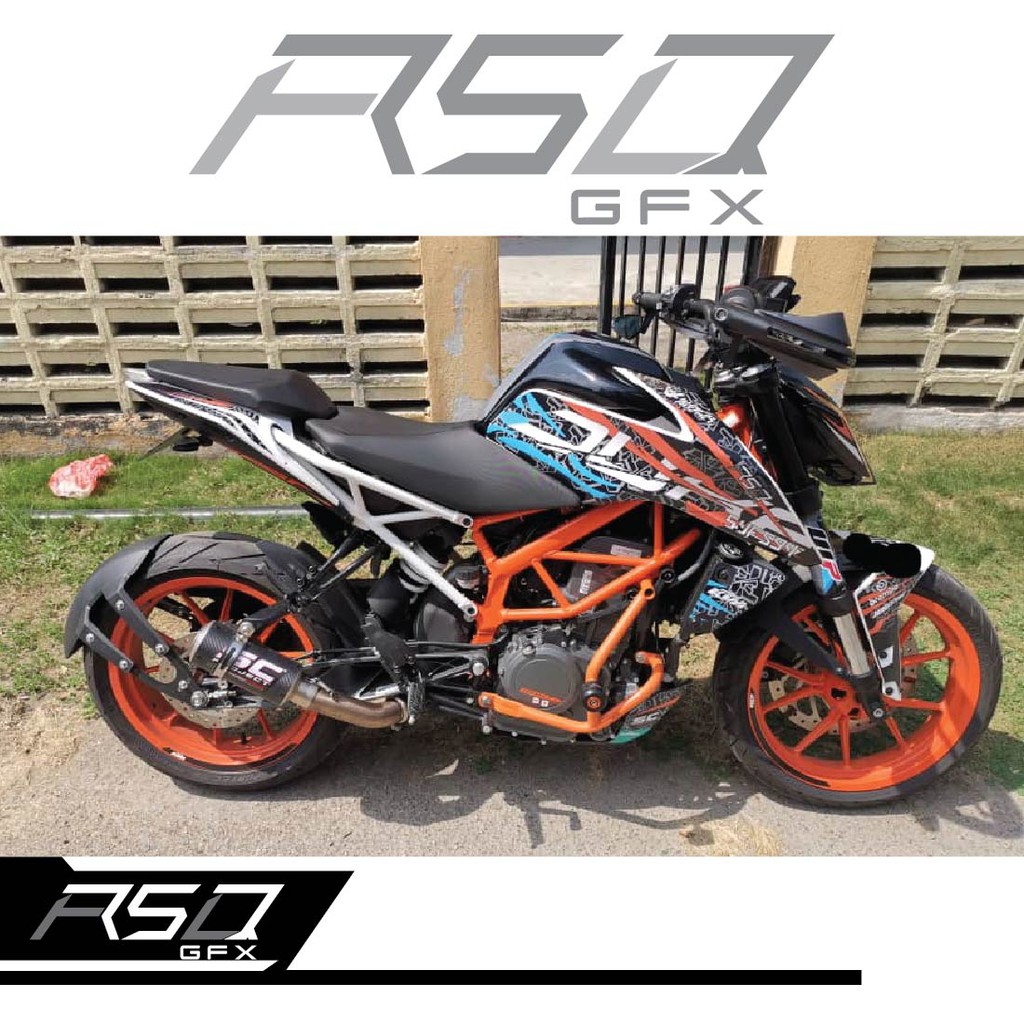 Graphic Kit/Decals for KTM DUKE 250/390 V2 2 Shopee Malaysia