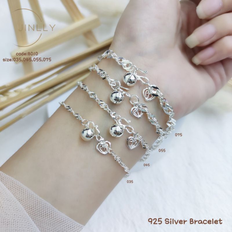 925 silver bracelet/for women bracelet纯银水波手链*Gelang tangan perak gila-gila/rantai tangan dewasa