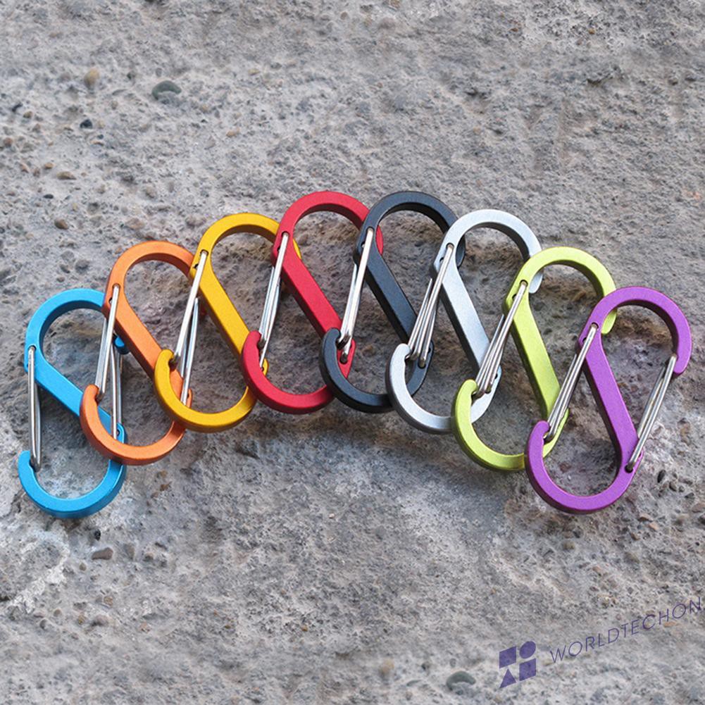 S Shaped Carabiner Small 8 Type Buckle Aluminium Alloy Key Lock Clip