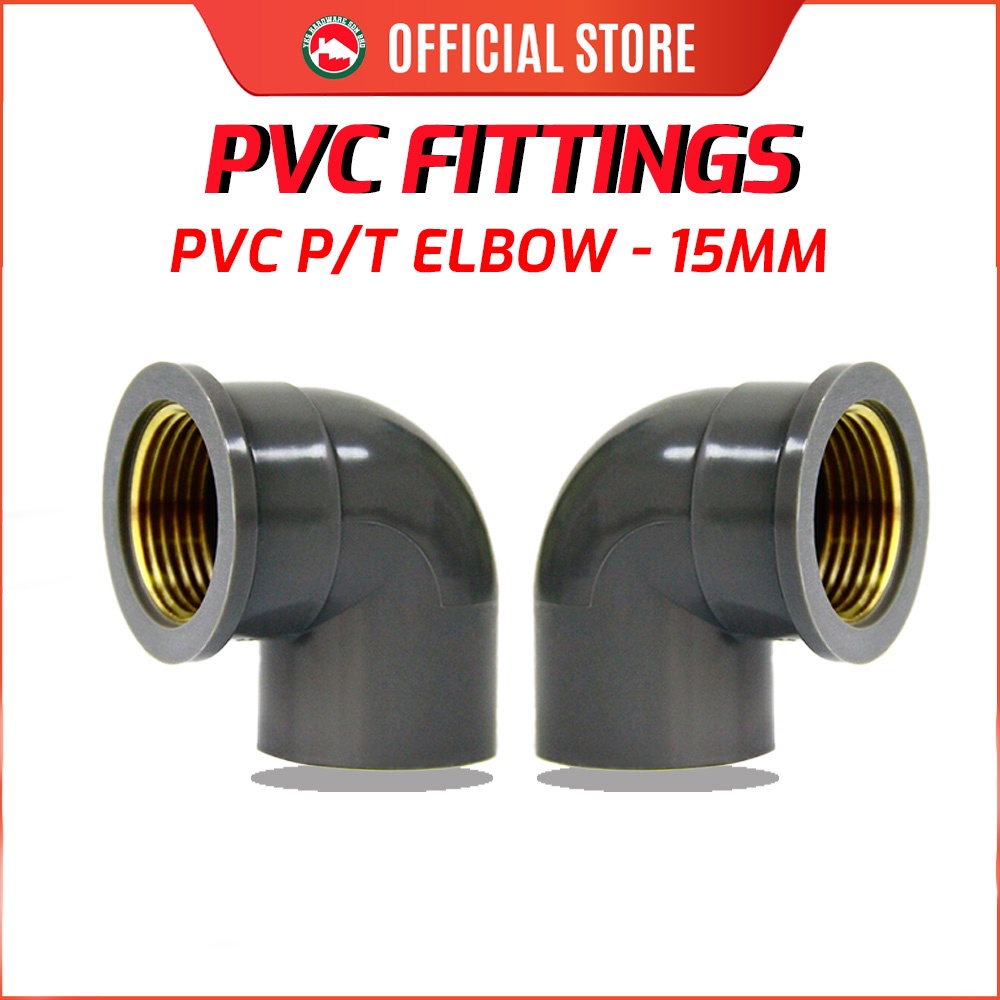 PVC FITTINGS PVC P/T ELBOW 15mm BRASS THREADED Shopee Malaysia
