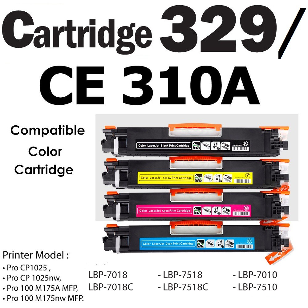 Compatible Canon CRG Cartridge 329 /CE 310A LaserShot LBP7010C LBP7018C ...