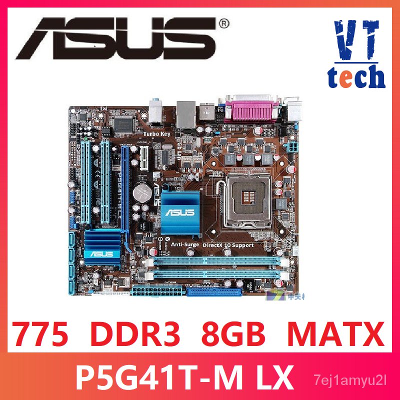 Asus P5G41TM LX Desktop Motherboard G41 Socket LGA 775 Q8200 Q8300
