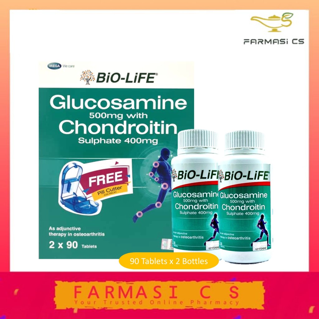 Buy Bio Life Glucosamine 500mg With Chondroitin Sulphate 400mg 90s X 2 Bottles Twin Exp 09 2022 Seetracker Malaysia