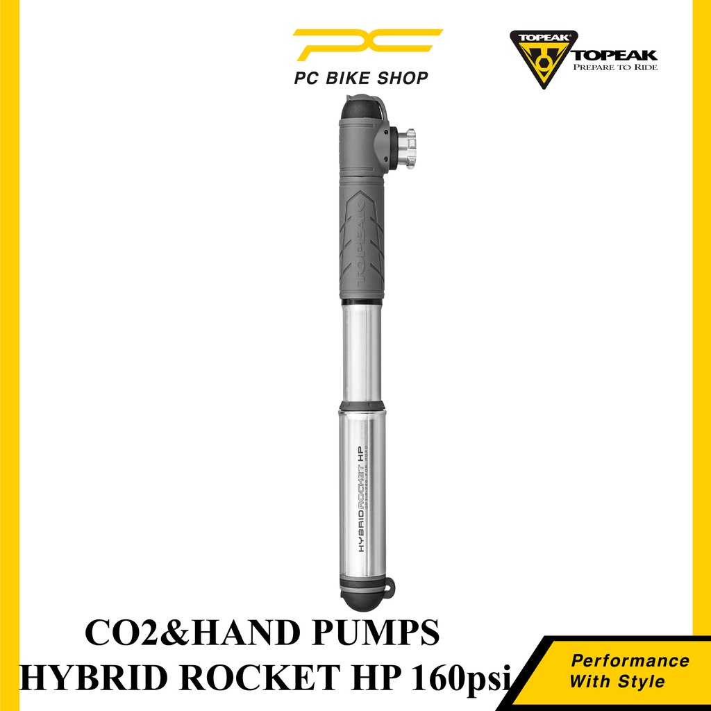 TOPEAK CO2 & HAND PUMPS HYBRID ROCKET HP 160psi (THRHP1S) mini pump