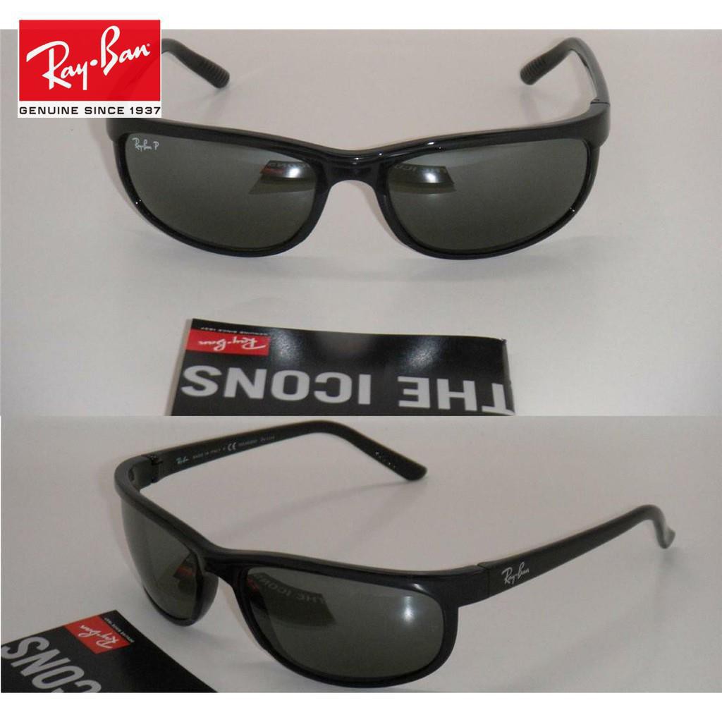 Honkang Original Rayban Sunglasses 27 Rb27 601 W1 62mm Predator 2 Shiny Black Polarized Grey Mirror Shopee Malaysia