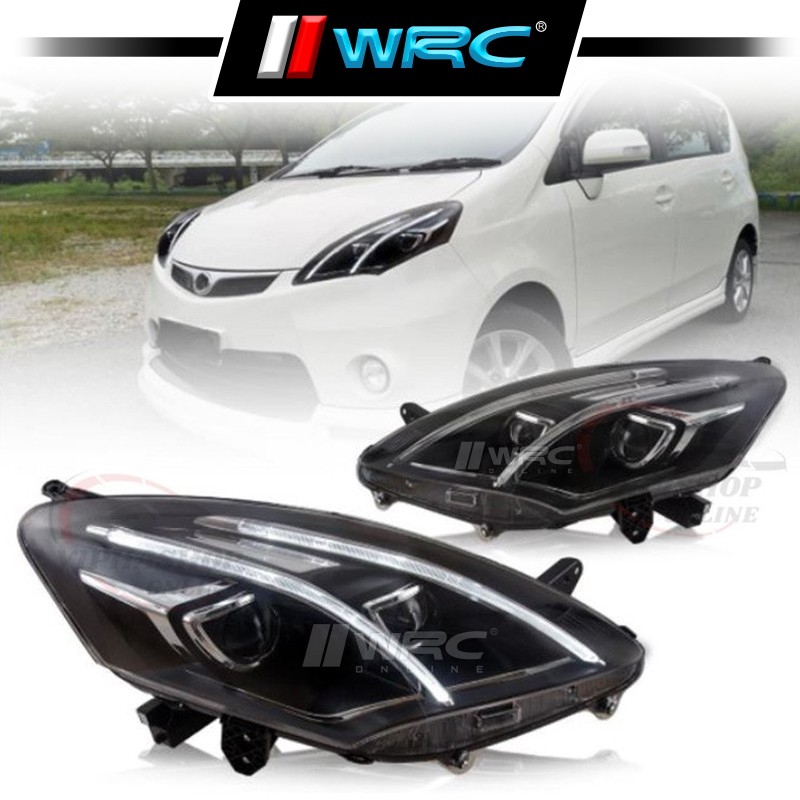 Vland Perodua Alza Projector Headlamp With Light Bar  Shopee Malaysia