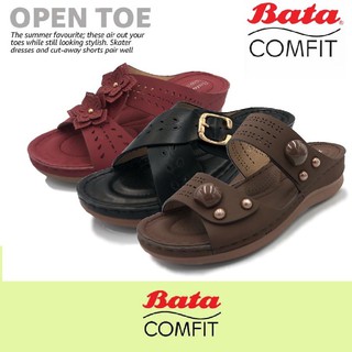 New Ready Stock Bata Comfit Women’s Wedges / Women Fashion Sandal Comfortable Sewing Ultralight Insole/ Kasut wanita