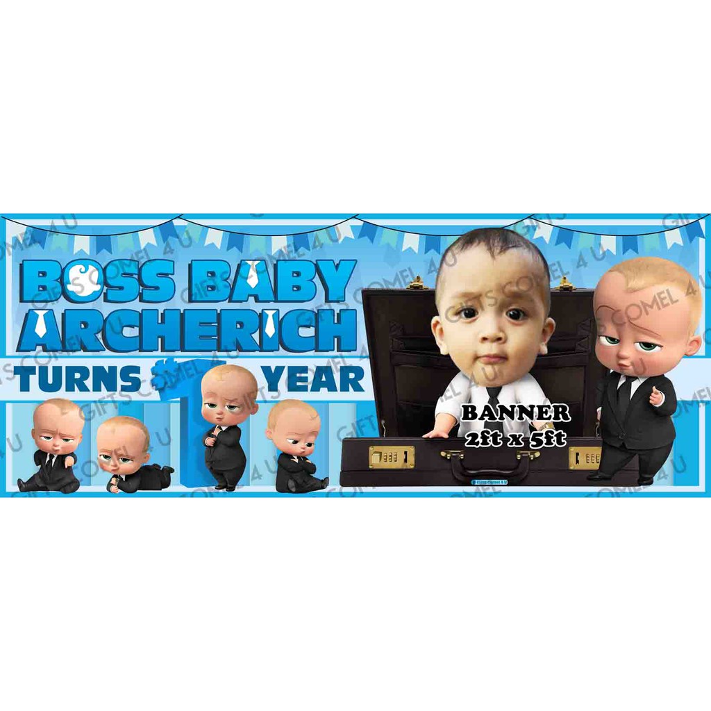 the boss baby theme backdrop banner birthday shopee malaysia the boss baby theme backdrop banner birthday