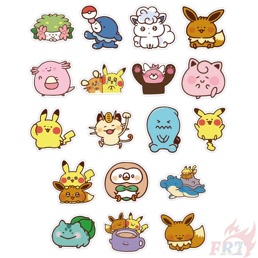 q pokemon go series 01 funny stickers 38pcs set anime diy fashion mixed luggage laptop skateboard doodle decals stickers shopee malaysia