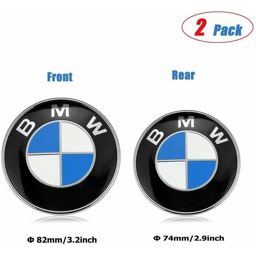 ［Ready Stock］74mm 82mm White Blue Emblem Badge BONNET Hood Front Rear Trunk Logo fits for BMW