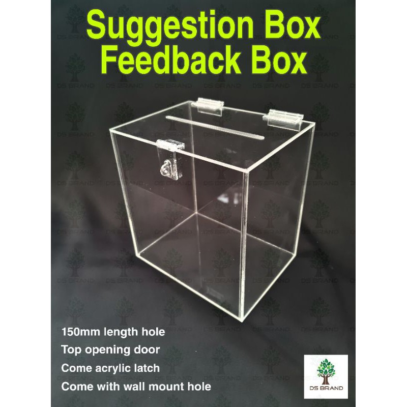 Suggestion Box / Feedback Box / Peti Cadangan / Charity Box / Donation Box