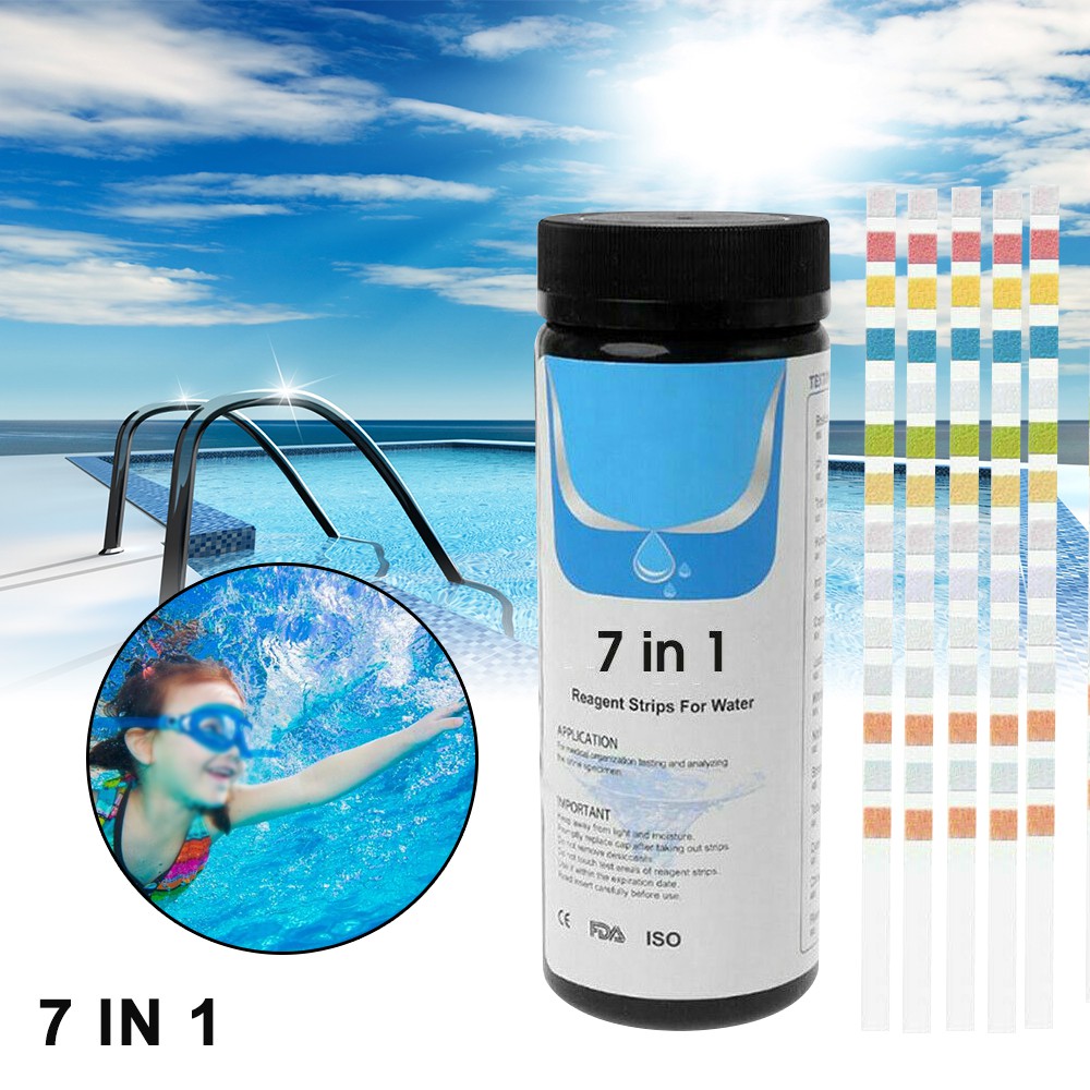 7 in 1 Aquarium Fish Tank Water Tropical Test Strips Kit Nitrite ...