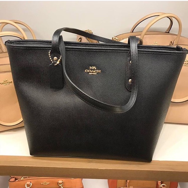 zip tote coach