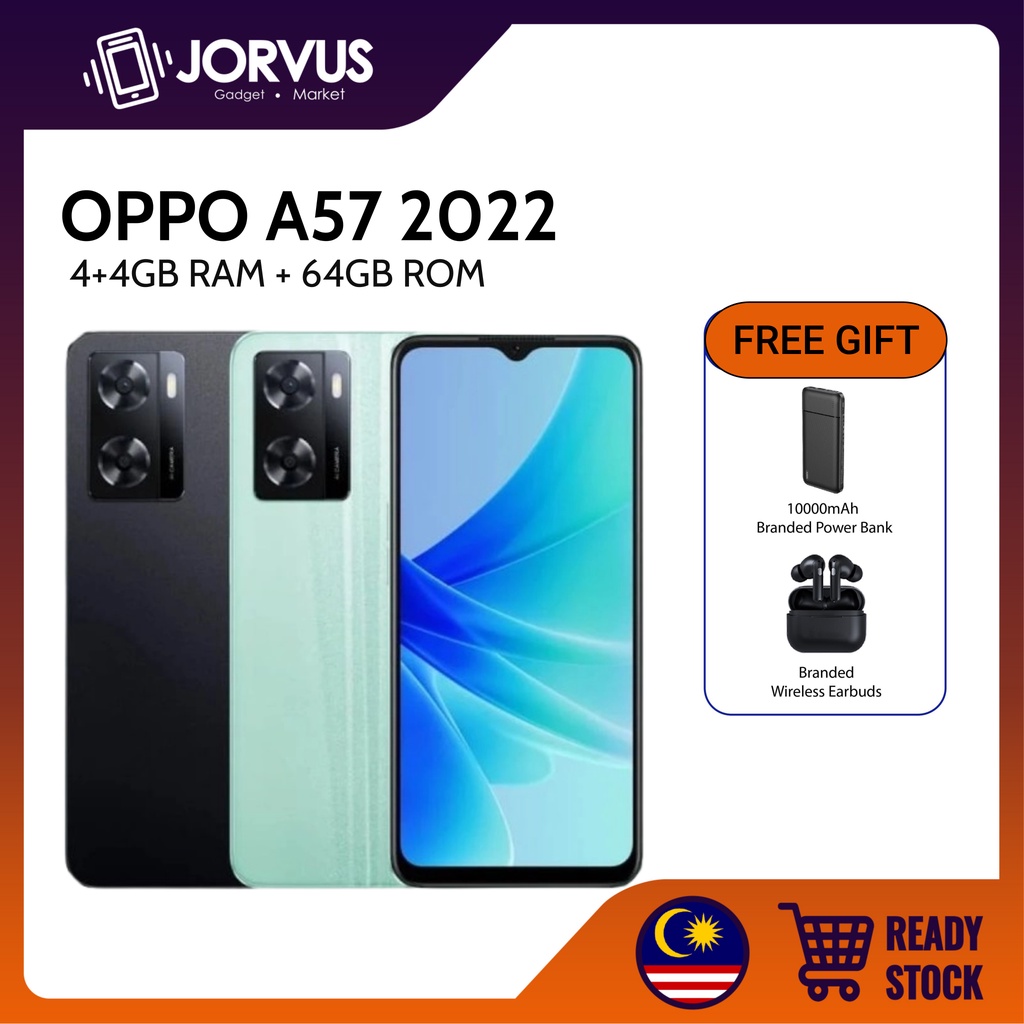 OPPO A57 2022 Smartphone (4+4GB RAM + 64GB ROM) Original OPPO Malaysia ...