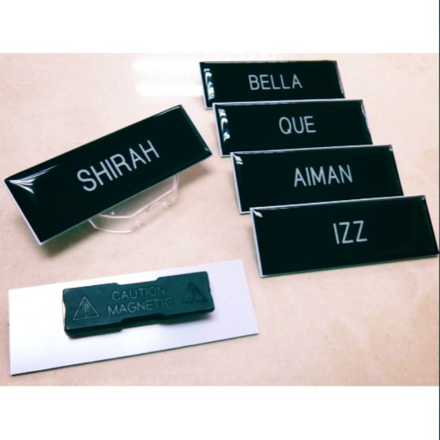 Name Badge Pins with Plastic Adhesive Backer