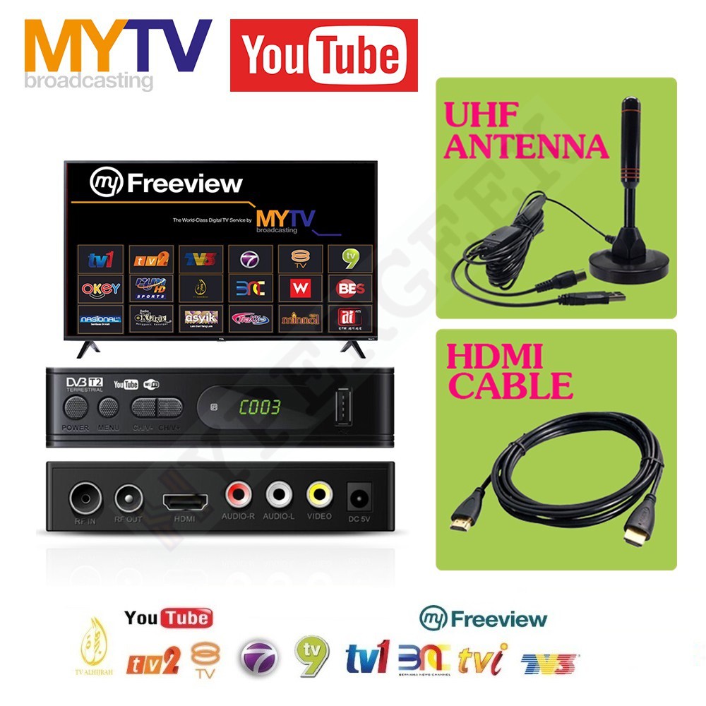 Mytv Decoder Myfreeview Dvb T2 Decoder Set Dvb T2 Tv Box Digital Tv Shopee Malaysia