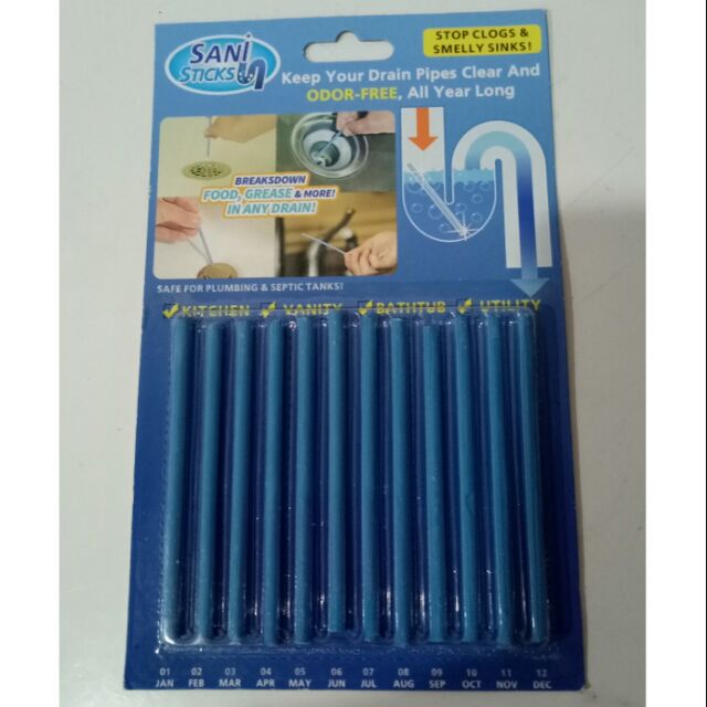 Sani Sticks ( Stop Clogs & Smelly Sinks ) Shopee Malaysia