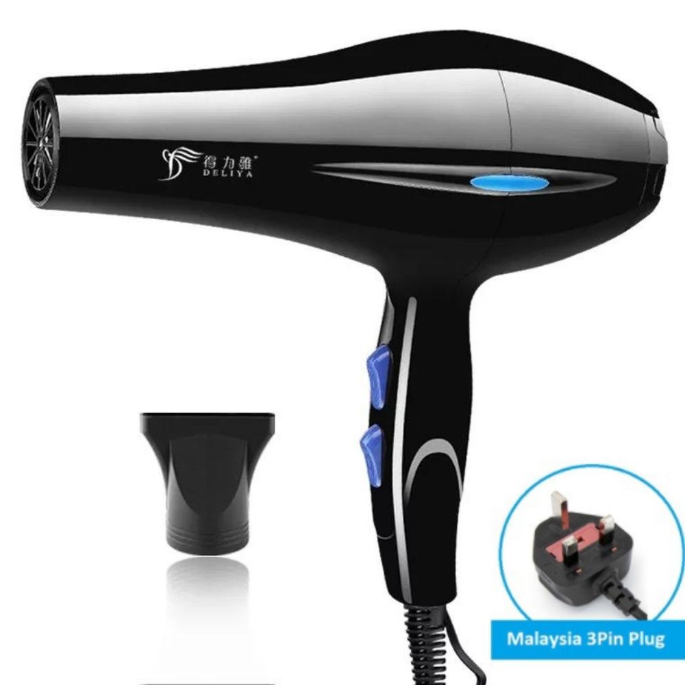 Deliya 8020 Professional 2200W Strong Wind Saloon Hair Dryer Big & Light Weight (3 Pin Plug)