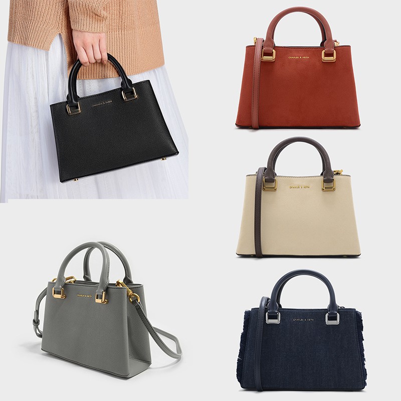 structured handbag charles and keith