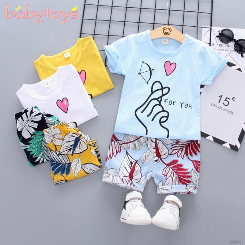 BOBORA Baby Boys Summer 2PCs Clothes Set Short Sleeved Camouflage T-Shirt Tops with Shorts Sports Suit Outfits