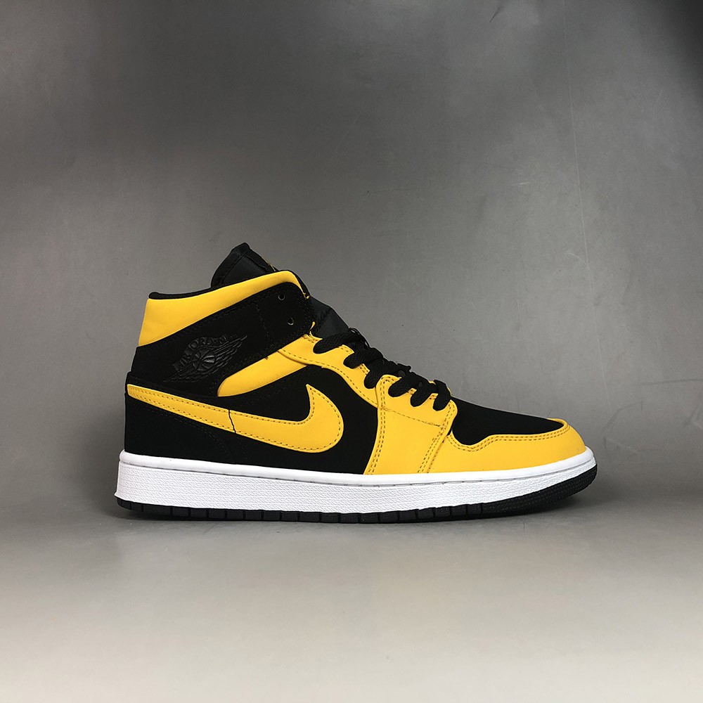 jordan 1 mid black yellow