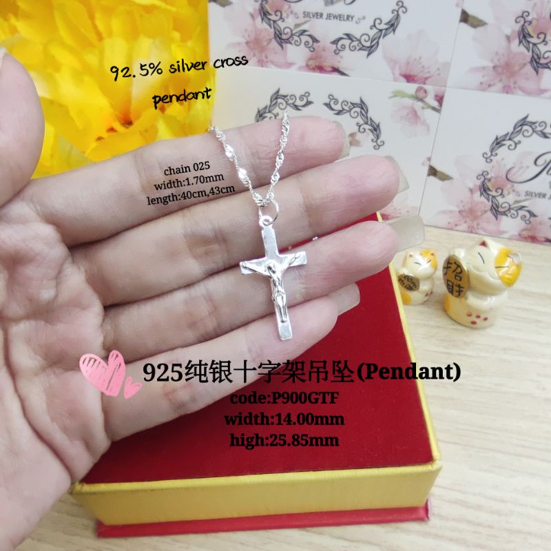 925纯银十字架吊坠*(925 silver cross, pendant)loket❤