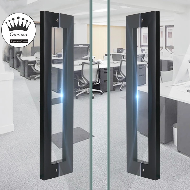 Solid Standoffs HeavyDuty Stainless Steel Push Pull Door Handle Wood